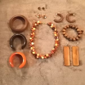 13 pcs Wood Jewelry Set